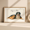 Personalized Pet Portrait of a Dog and Cat - Hugo and Milo Watercolor Art Print for Pet Lovers