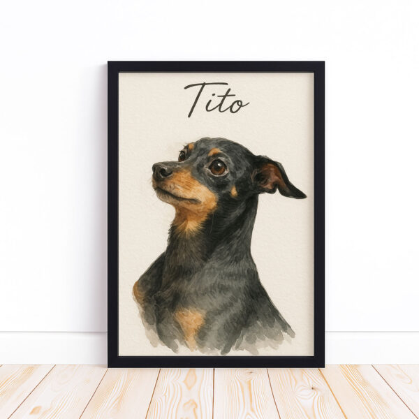 Personalized Dog Portrait Art Print of Tito in Watercolor Style for Pet Lovers - Image 6