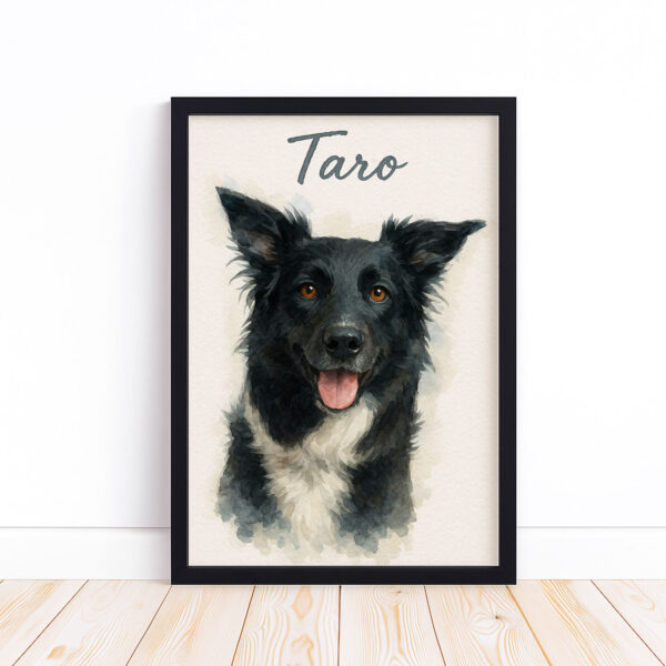 Custom Portrait of Your Beloved Dog Taro in Beautiful Watercolor Style Art Print - Image 6