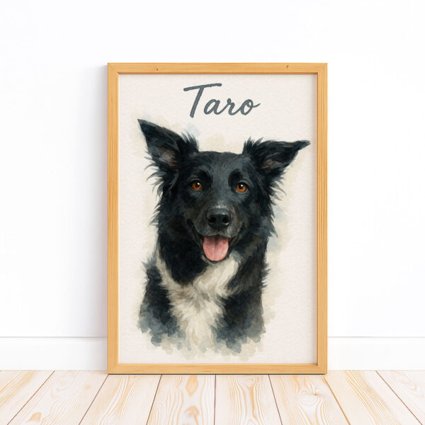 Custom Portrait of Your Beloved Dog Taro in Beautiful Watercolor Style Art Print - Image 5