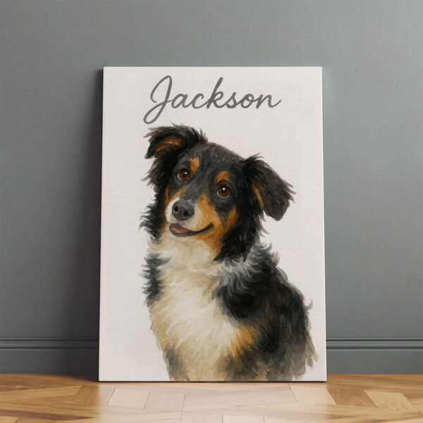 Personalized Dog Portrait Print of Jackson in Watercolor Style for Pet Lovers - Image 2