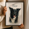 Custom Portrait of Your Beloved Dog Taro in Beautiful Watercolor Style Art Print