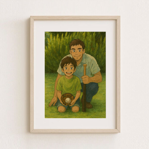Heartwarming Mother and Child Embrace: Whimsical Art Print for Family Love and Joy - Image 2