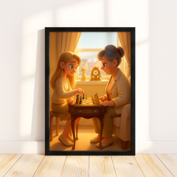 Heartwarming Digital Art of a Mother Bonding With Her Baby – A Beautiful Illustration in Whimsical Style for Your Home Decor - Image 2