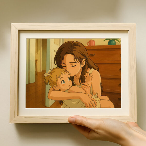 Heartwarming Mother and Baby Print Art | Charming Illustrated Wall Décor for Family Spaces in Soft Colors - Image 7