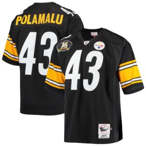 Troy Polamalu Pittsburgh Steelers 2007 Mitchell & Ness Authentic Throwback Retired Player Jersey