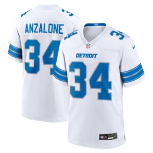 Alex Anzalone Detroit Lions Nike White Game Jersey