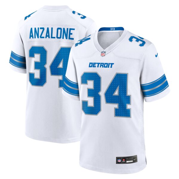 Alex Anzalone Detroit Lions Nike White Game Jersey