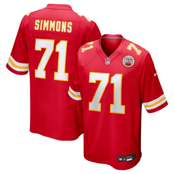 Josh Simmons Kansas City Chiefs Nike 2025 NFL Draft First Round Pick Game Jersey